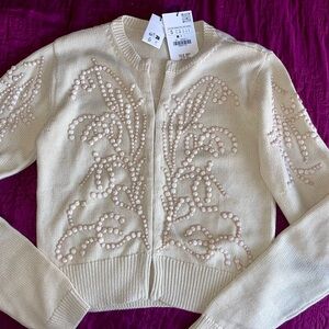 Beautiful beaded knit cardigan, size S